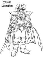 coloriage yugioh le gardien celtique